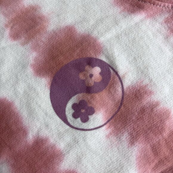 Tiny‎ Whales Girls Purple Pink Tie Dye Pullover Hoodie 100% Cotton 12-14 - Picture 2 of 6